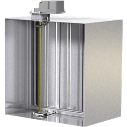 Rectangular Smoke Dampers-Class I leakage rated smoke damper with vertical airfoil blades